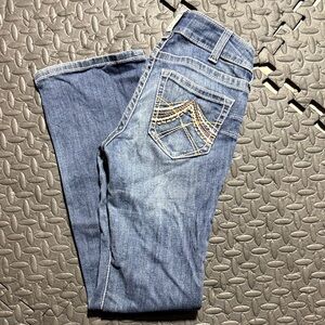Ariat Denim 26s Stylish Blue Jeans with Embroidered Pocket